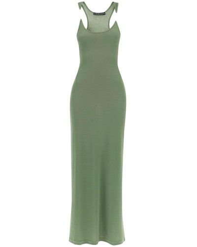 Y. Project Long Tank Dress With Invisible Straps - Green