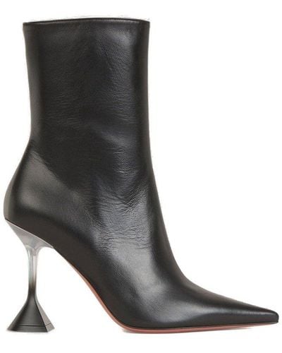 AMINA MUADDI Giorgia Glass Heeled Boots - Black