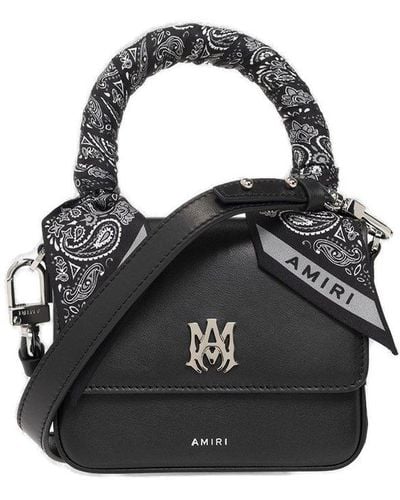 Amiri Logo-embossed Mini Tote Bag - Black