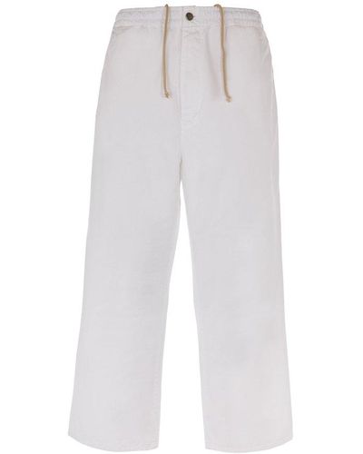 Societe Anonyme Kobe Button Detailed Wide Leg Jeans - White