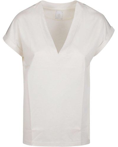 Eleventy Short-sleeved V-neck T-shirt - White