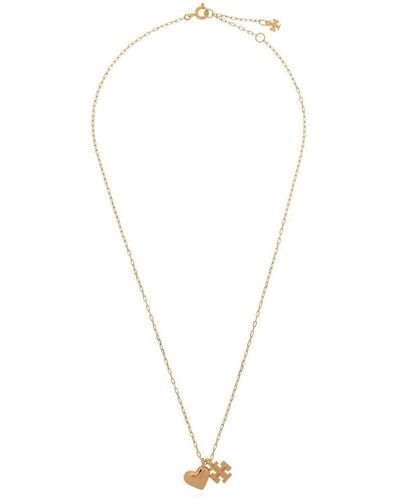 Tory Burch Good Luck Charm Chain-linked Necklace - Metallic