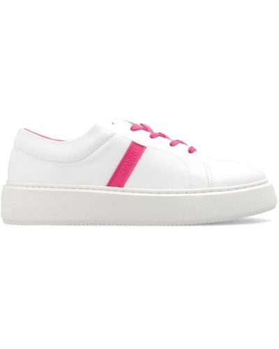Ganni Sneakers With Logo - White