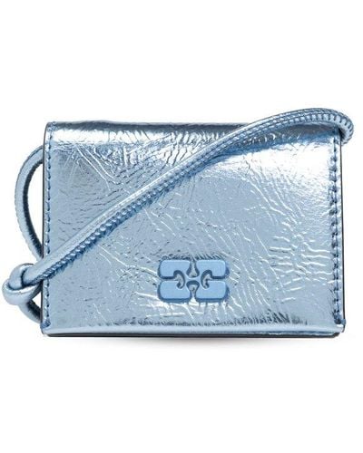 Ganni Wallet On A Strap - Blue