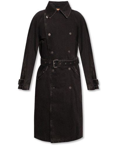 DIESEL Denim Trench Coat, ' - Black