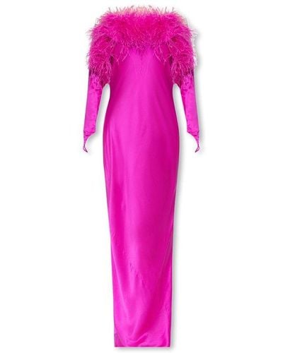 Cult Gaia ‘Terra’ Dress With Feathers - Pink