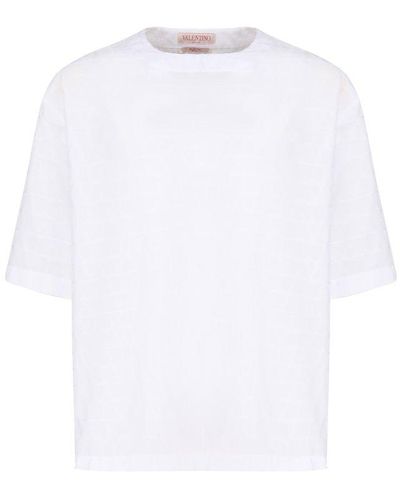 Valentino Toile Iconographe Crewneck Short-sleeved T-shirt - White