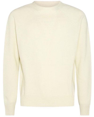 Jil Sander Crewneck Knitted Sweater - White