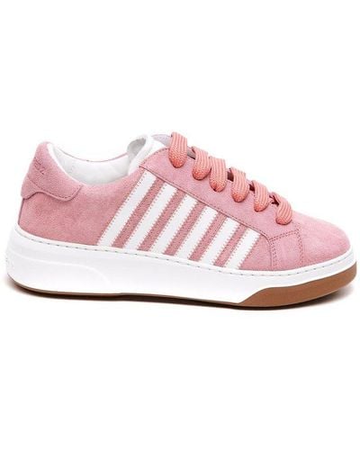 DSquared² Dsquared 2 Logo Print Stripe Detailed Sneakers - Pink