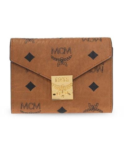MCM Wallet With Logo - Brown