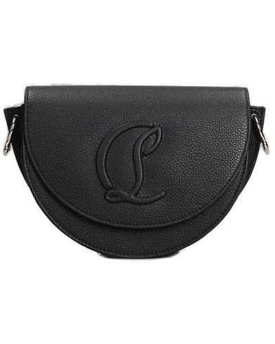 Christian Louboutin By My Side Foldover Top Shoulder Bag - Black