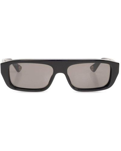 Gucci Rectangular Sunglasses, - Black