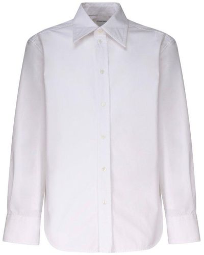 Bottega Veneta Long-sleeved Button-up Shirt - White