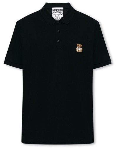 Moschino Polo Shirt With Logo, - Black
