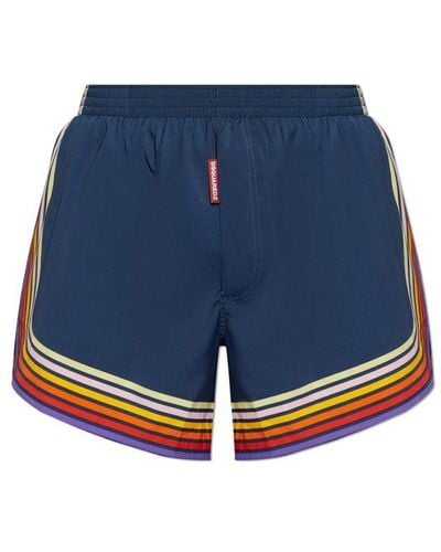 DSquared² Striped Swim Shorts - Blue