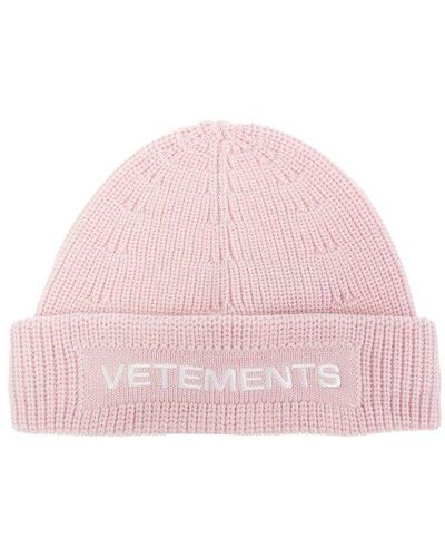 Vetements Cap With Logo - Pink