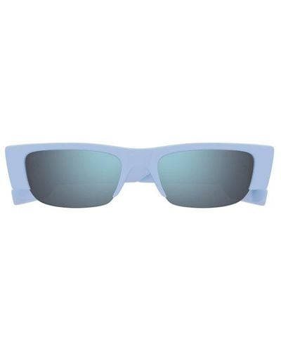 Alexander McQueen Rectangle Frame Sunglasses - Blue