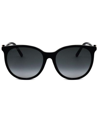 Jimmy Choo Ilana Round Frame Sunglasses - Black