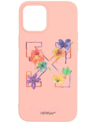 Off-White c/o Virgil Abloh Flora Arrow Iphone 12 Pro Max Case - Pink