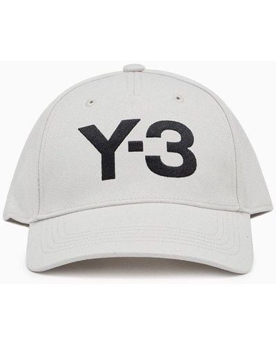 Y-3 Logo Printed Baseball Cap - White