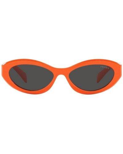 Prada Oval-frame Sunglasses - Orange