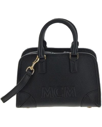 MCM Mini Aren Shoulder Bag in Vintage Black Monogram – Luxury