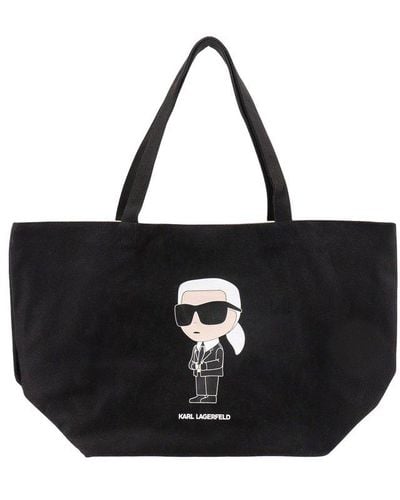 KARL LAGERFELD: tote bags for woman - Ivory  Karl Lagerfeld tote bags  231W3096 online at