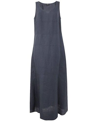 Aspesi Midi Linen Dress 2955 - Blue