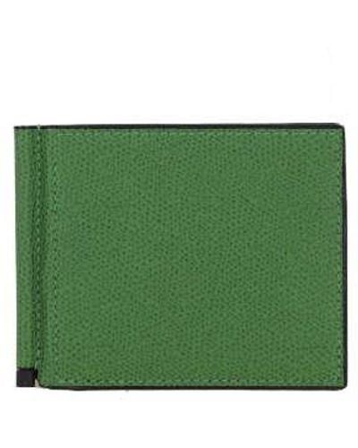 Valextra Simple Grip Bifold Wallet - Green