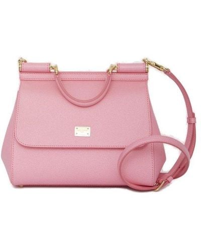 Dolce & Gabbana Medium Sicily Shoulder Bag - Pink