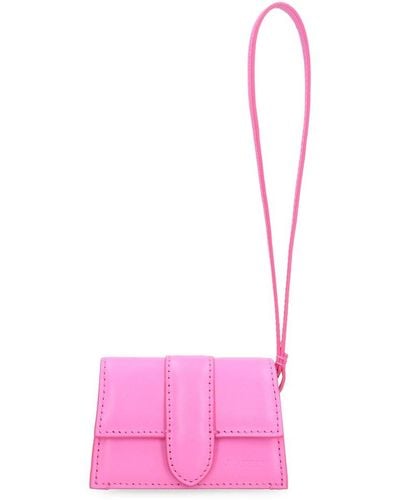 Jacquemus Le Porte Bambino Leather Airpod Case - Pink