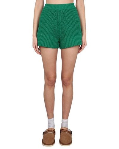 Alanui Knit Shorts - Green