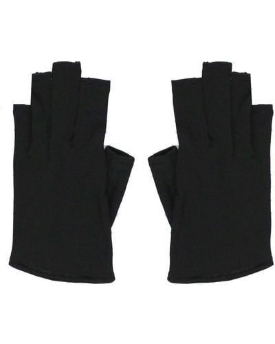 Yohji Yamamoto Half-finger Knitted Gloves - Black