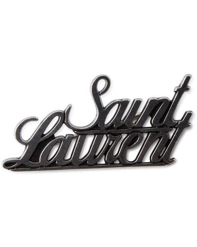 Saint Laurent Signature Brooch - Metallic