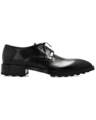 Jil Sander Master Pointed Toe Lace-up Shoes - Black