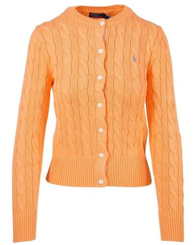 Polo Ralph Lauren Cable-knit Cotton Cardigan - Orange