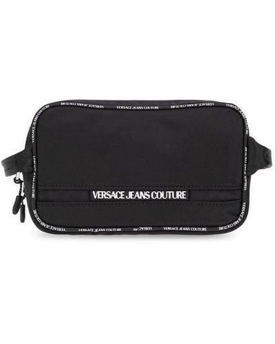 Versace Jeans Couture Wash Bag With Logo - Black