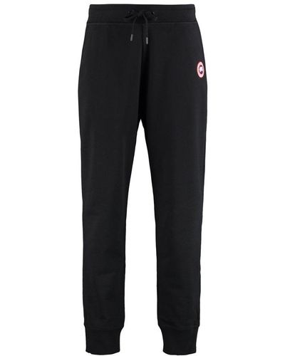 Canada Goose Huron Logo Detail Cotton Track-pants - Black