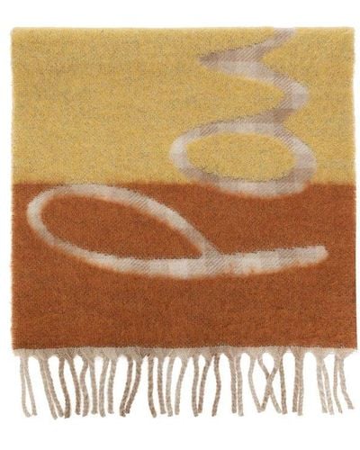 Paul Smith Scarf With Logo - Natural