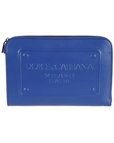 Dolce & Gabbana Logo Pouch - Blue
