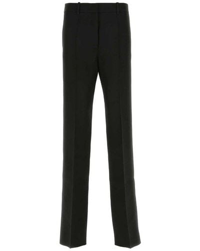 Valentino Crepe Couture High Waist Pants - Black