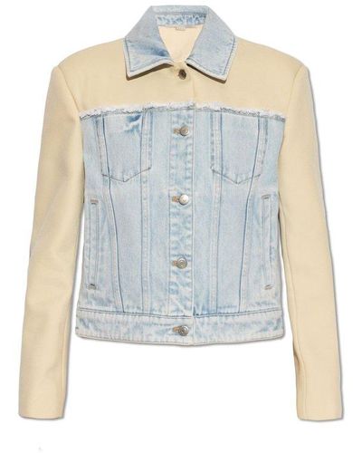 Stella McCartney Button-up Panelled Denim Jacket - Blue