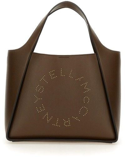 Stella McCartney Logo Detailed Tote Bag - Brown