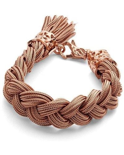 Emanuele Bicocchi Large Braided Bracelet - Metallic