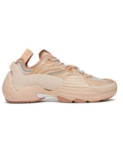 Lanvin Mesh Flash-x Lace-up Trainers - Natural