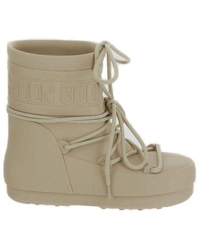 Moon Boot Low Rubber Rain Boots - Natural