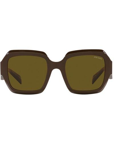 Prada Square-frame Sunglasses - Green