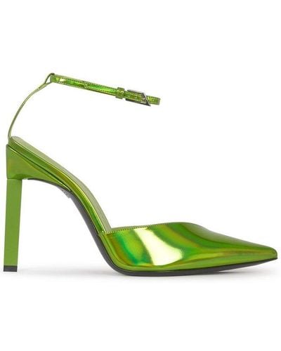 The Attico Perine Pointed Toe Slingback Court Shoes - Green