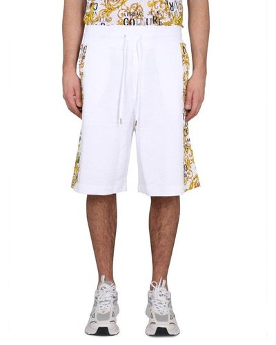 Versace Jeans Couture Bermuda With Logo - White