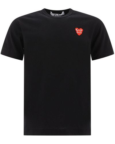 COMME DES GARÇONS PLAY Double Heart Crewneck T-shirt - Black
